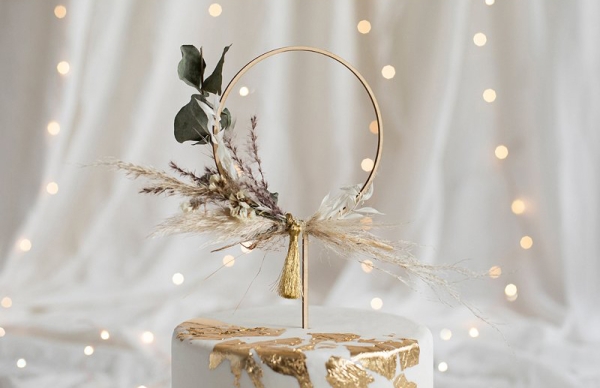 Cake Topper - Wooden Hoop 14cm